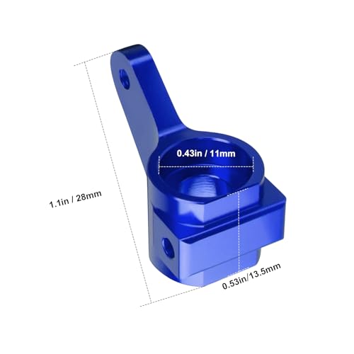 Hobbypark Aluminum Front Steering Blocks for Traxxas Slash 2WD, Rustler, Stampede, Bandit – Navy Blue Anodized (Pair)