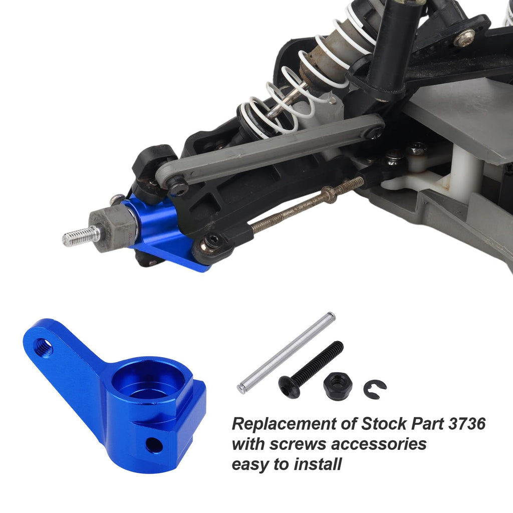 Hobbypark Aluminum Front Steering Blocks for Traxxas Slash 2WD, Rustler, Stampede, Bandit – Navy Blue Anodized (Pair)