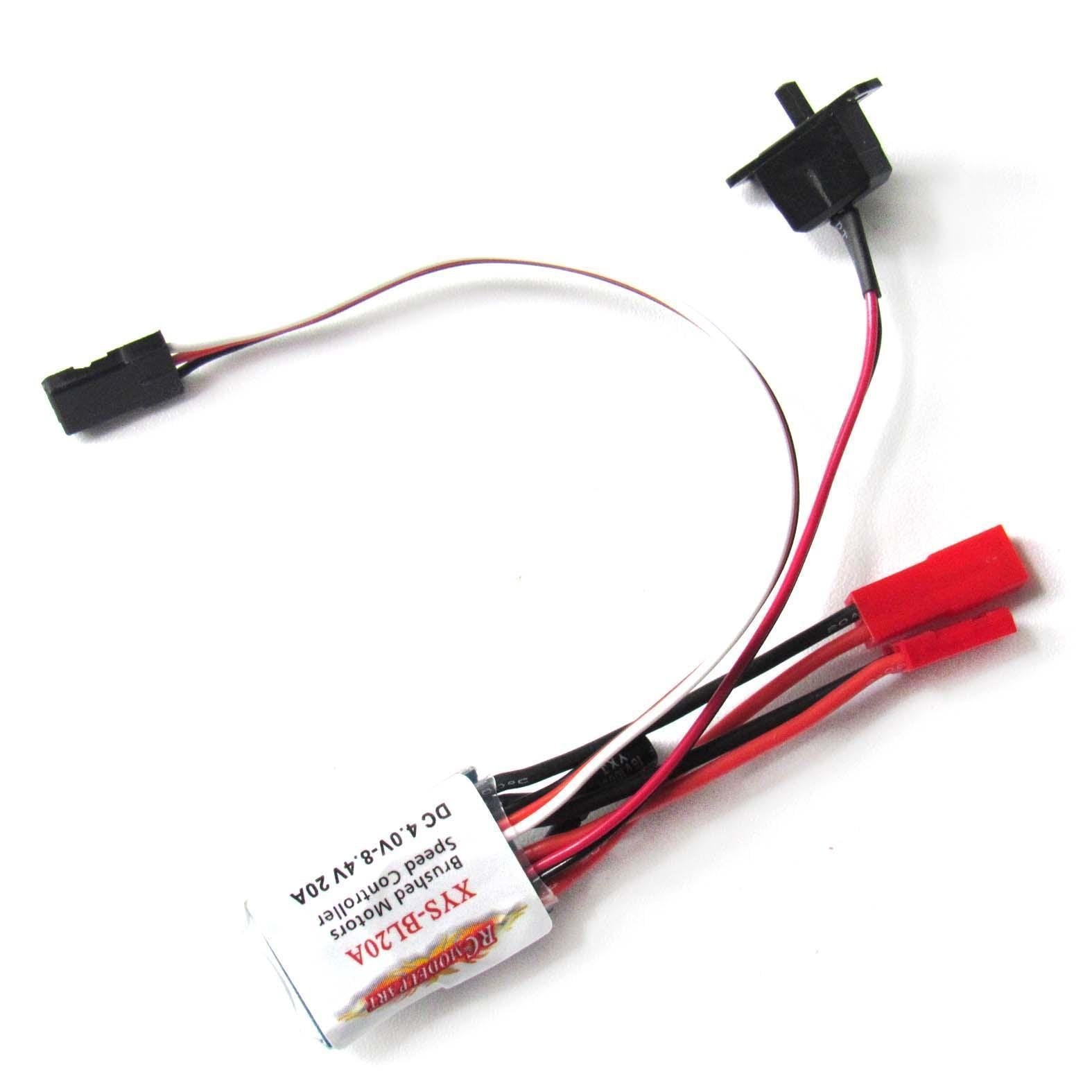 Hobbypower 20A Brushed ESC Speed Controller for RC Cars & Boats – No Brake