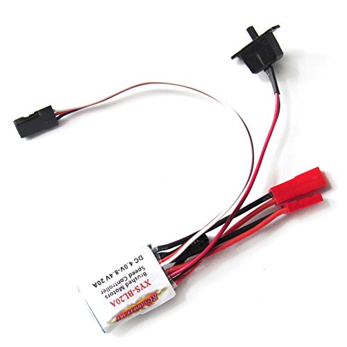 Hobbypower 20A Brushed ESC Speed Controller for RC Cars & Boats – No Brake
