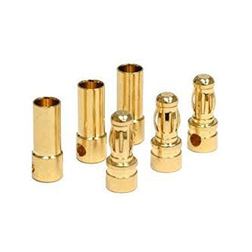 Hobbypower 3.5mm Gold Bullet Connectors – 50 Pairs Male & Female for RC Batteries ESC