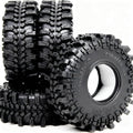 HOBBYSOUL 1.0 Crawler Tires 61x22.4mm Soft Sticky Compound for TRX4M SCX24
