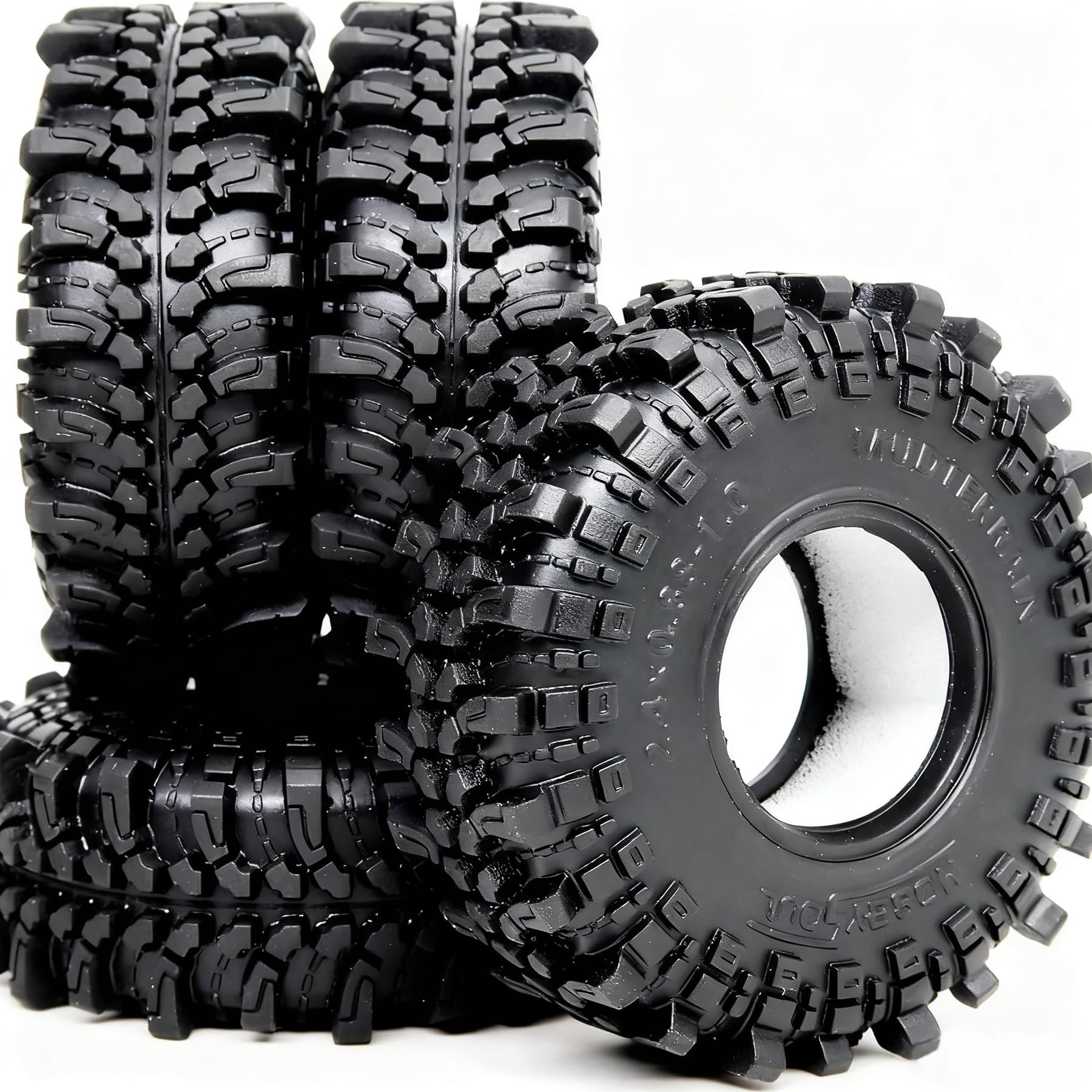HOBBYSOUL 1.0 Crawler Tires 61x22.4mm Soft Sticky Compound for TRX4M SCX24