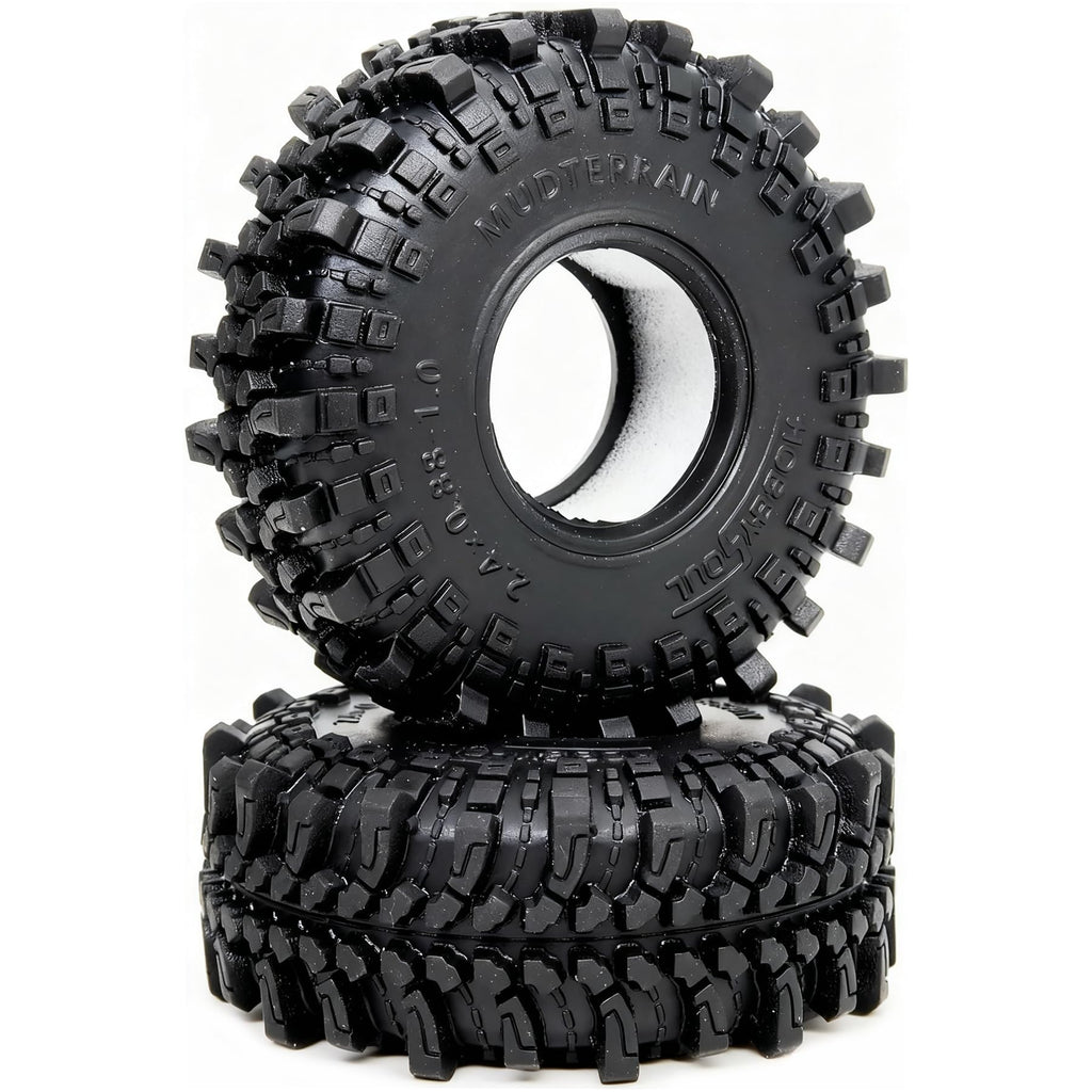 HOBBYSOUL 1.0 Crawler Tires 61x22.4mm Soft Sticky Compound for TRX4M SCX24