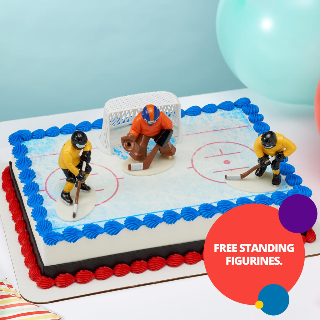 Hockey FaceOff DecoSet Cake Decoration by DecoPac