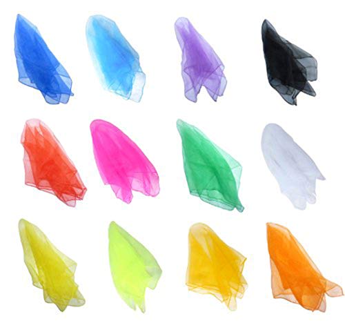 Hoerev Dancing Juggling Scarves Pack of 12 – Colorful Scarves for Kids and Beginners