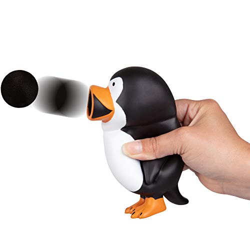Hog Wild Penguin Ball Popper Toy – Air-Powered Foam Ball Launcher for Indoor/Outdoor Active Play