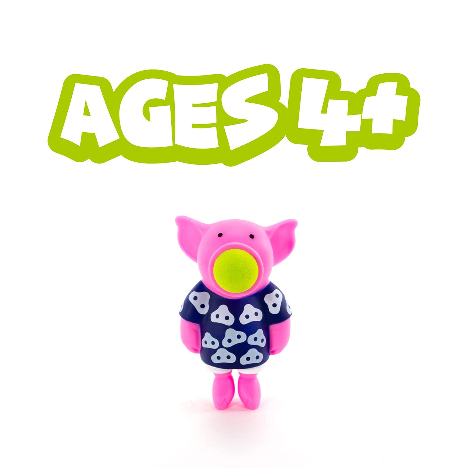 Hog Wild Pig Ball Popper Toy - 4 Foam Balls, Shoots Up to 20 Feet - Indoor/Outdoor Fun for Ages 5+