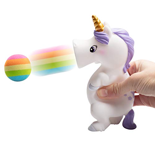 Hog Wild Unicorn Ball Popper – Squeeze to Launch Foam Balls Up to 20 Feet – Safe Indoor/Outdoor Toy for Kids 5+