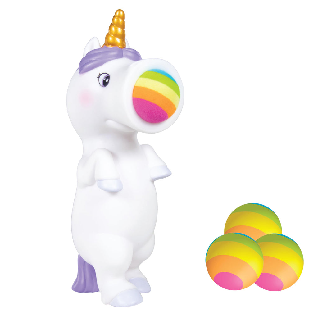 Hog Wild Unicorn Ball Popper – Squeeze to Launch Foam Balls Up to 20 Feet – Safe Indoor/Outdoor Toy for Kids 5+