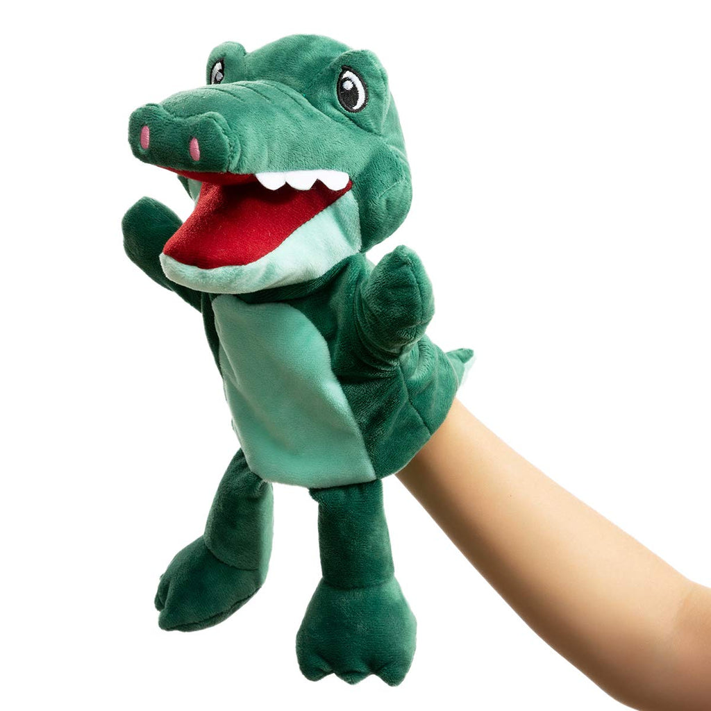 HollyHOME Crocodile Hand Puppet – 13-Inch Plush Alligator Puppet for Kids and Adults