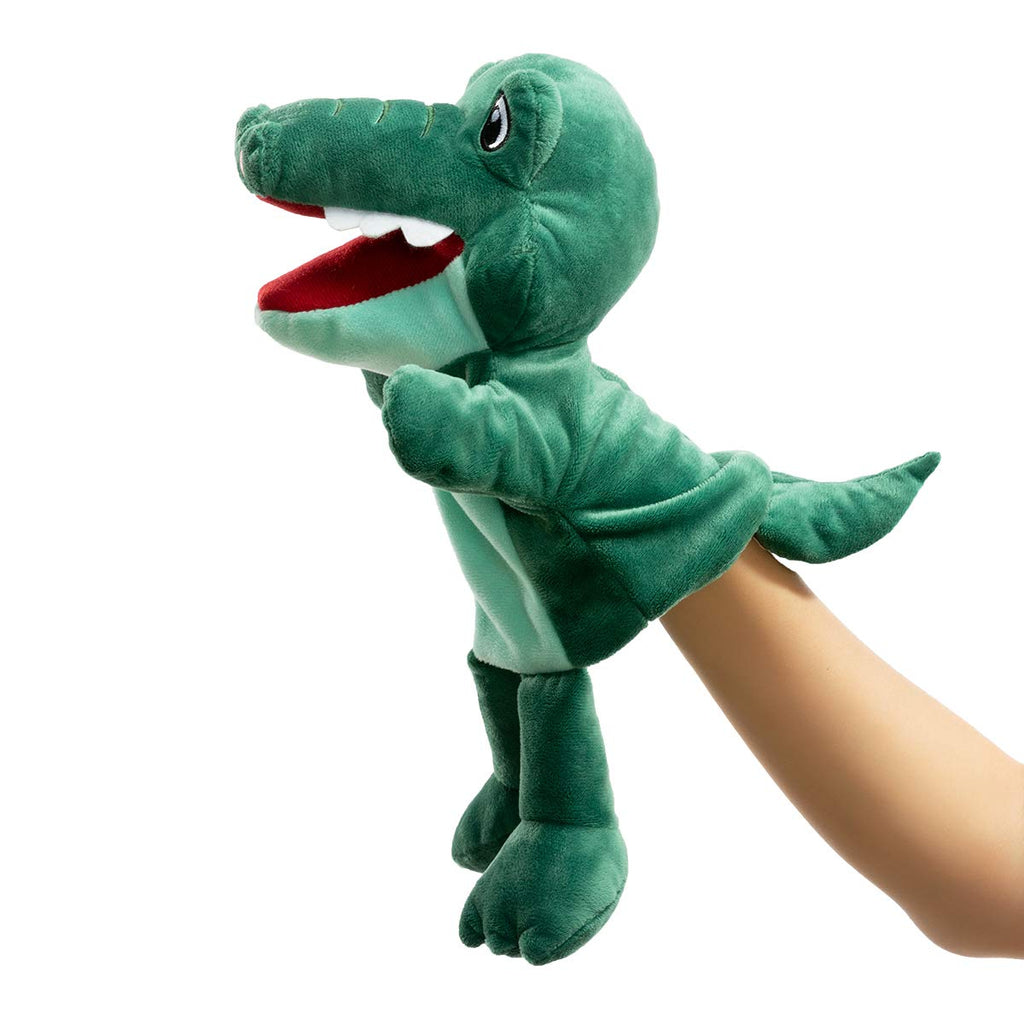 HollyHOME Crocodile Hand Puppet – 13-Inch Plush Alligator Puppet for Kids and Adults