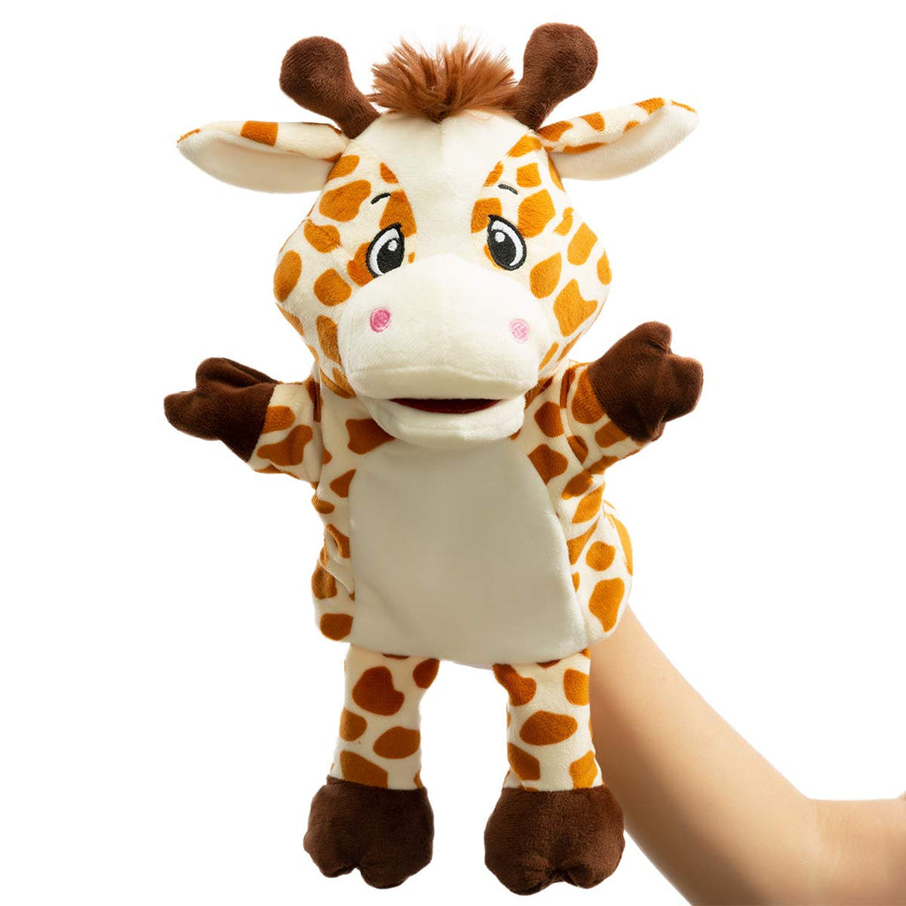 HollyHOME Giraffe Hand Puppet – 13 Inch Plush Animal Puppet for Kids and Adults