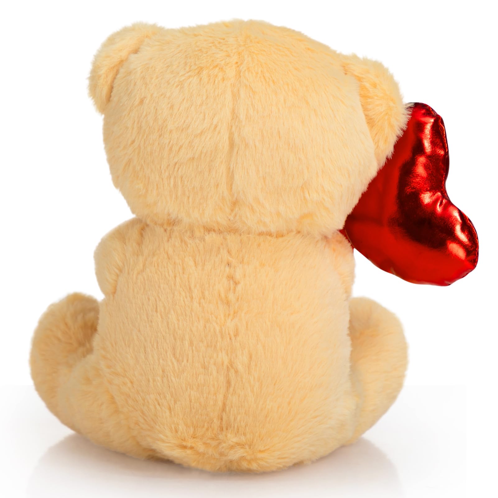 HollyHOME Valentine's Bear Plush - 10 Inch Stuffed Animal with Red Love Balloon for Kids and Girlfriend