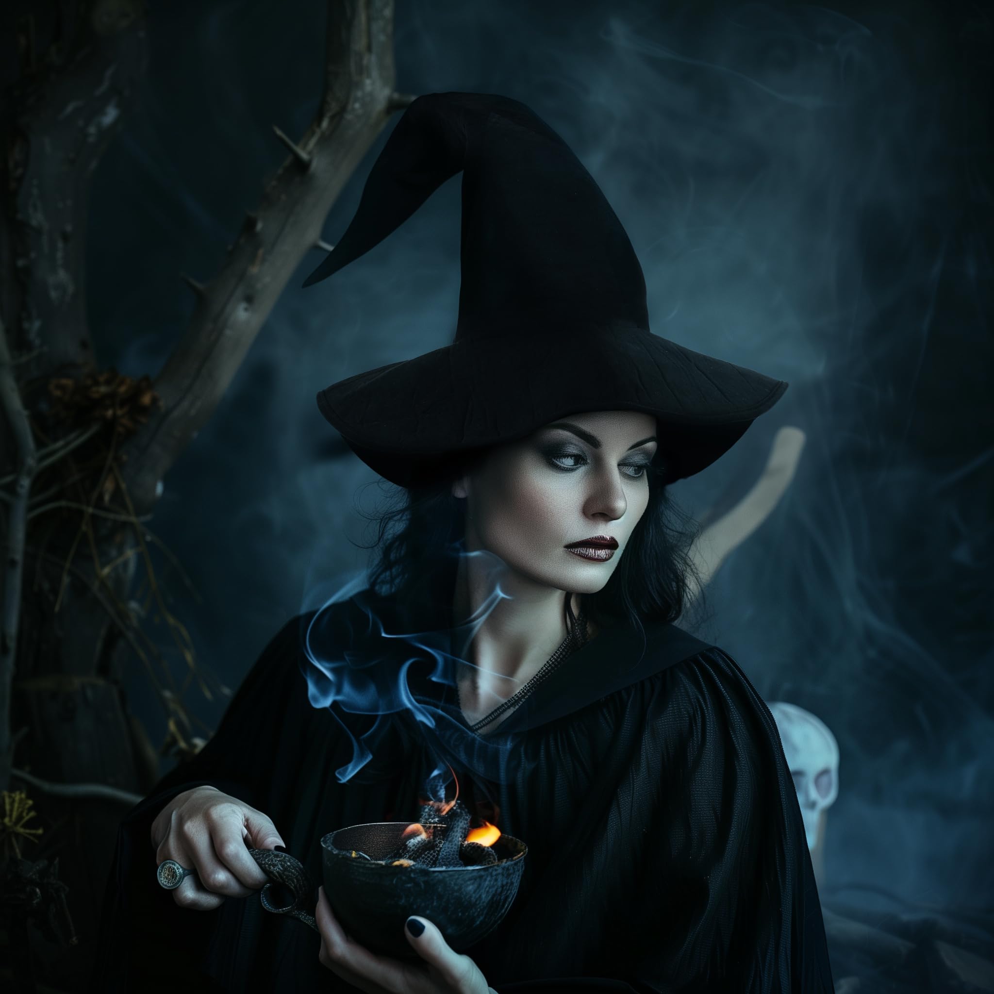 HOMELEX Adult Black Witch Hat for Halloween Costume Parties