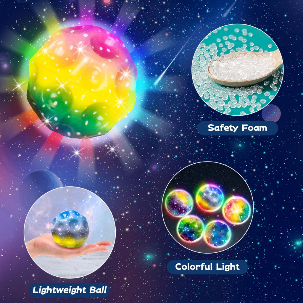 HOMQYTE High Bounce Foam Balls (5 Pack) – 3.14'' Sensory Balls for Adults, Stress Relief & Hand-Eye Coordination Training with Pop Sound