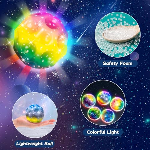 HOMQYTE High Bounce Foam Balls (5 Pack) – 3.14'' Sensory Balls for Adults, Stress Relief & Hand-Eye Coordination Training with Pop Sound