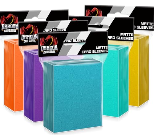 Homthy 500 Card Sleeves - 5 Colors, Standard Size 66x91mm, Non-PVC Polypropylene