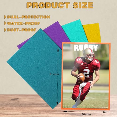 Homthy 500 Card Sleeves - 5 Colors, Standard Size 66x91mm, Non-PVC Polypropylene