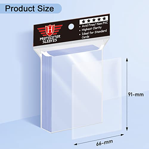 Homthy 600 Clear Card Sleeves – Non-PVC Polypropylene Protectors for Standard Trading Cards