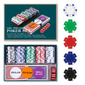 Homwom 100-Piece Poker Chip Travel Set – 11.5g Clay Composite Chips in Cardboard Box with Cards and Dice