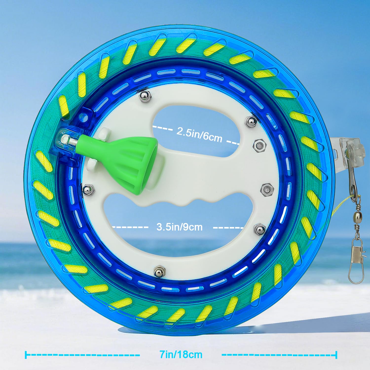 HONBO Kite String Spool – 7.1-Inch Reel with Bearing, Foldable Handle & 300m Line