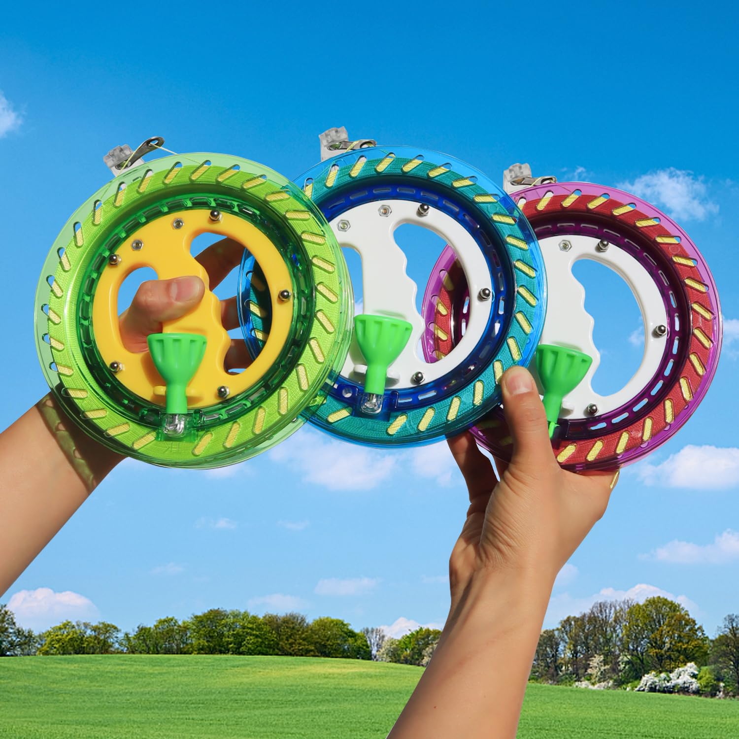HONBO Kite String Spool – 7.1-Inch Reel with Bearing, Foldable Handle & 300m Line