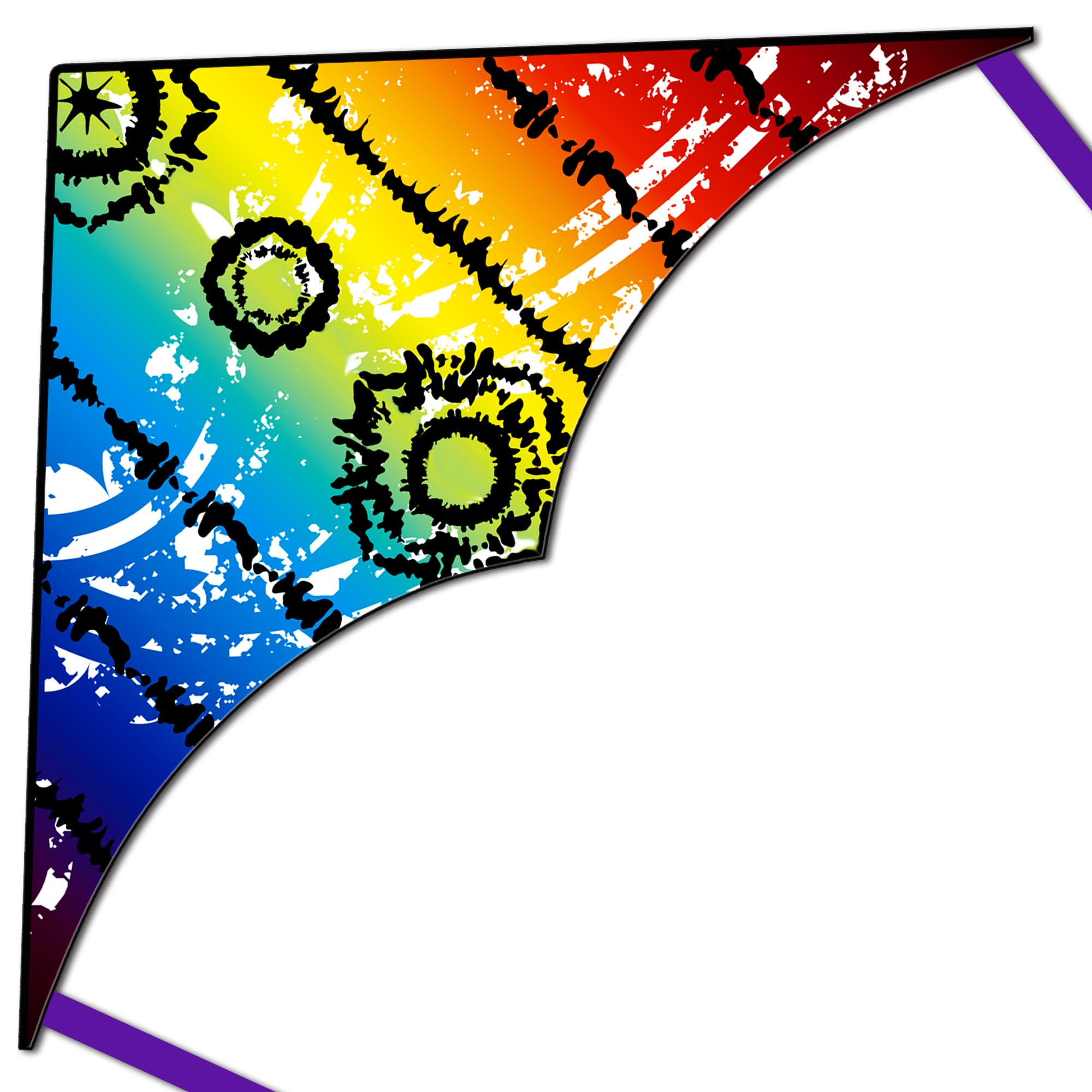 HONBO Large Delta Kite for Kids & Adults – Easy to Fly with Colorful Tail
