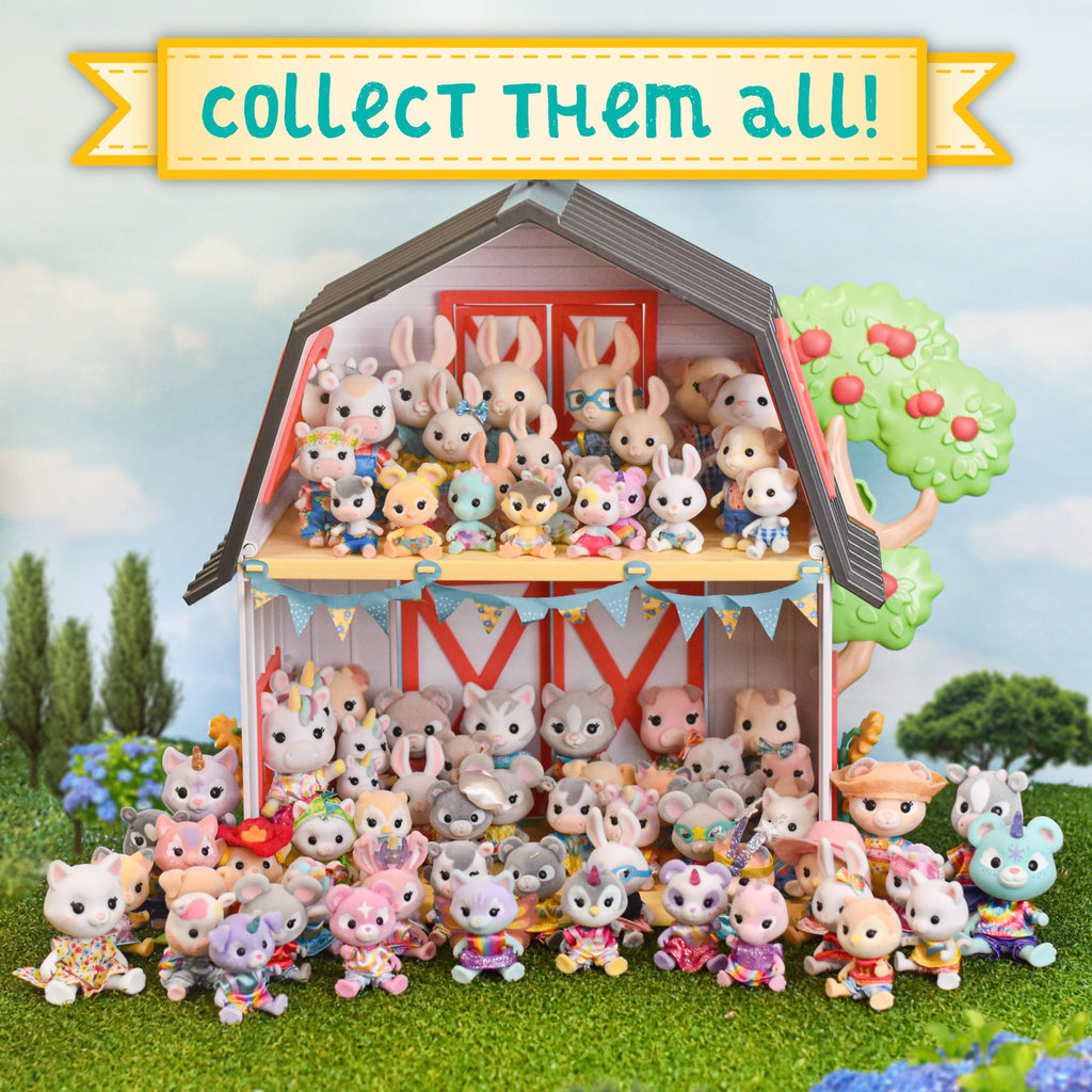 Honey Bee Acres The Cheddars Mouse Family: 4 Miniature Flocked Mouse Figures for Imaginative Play