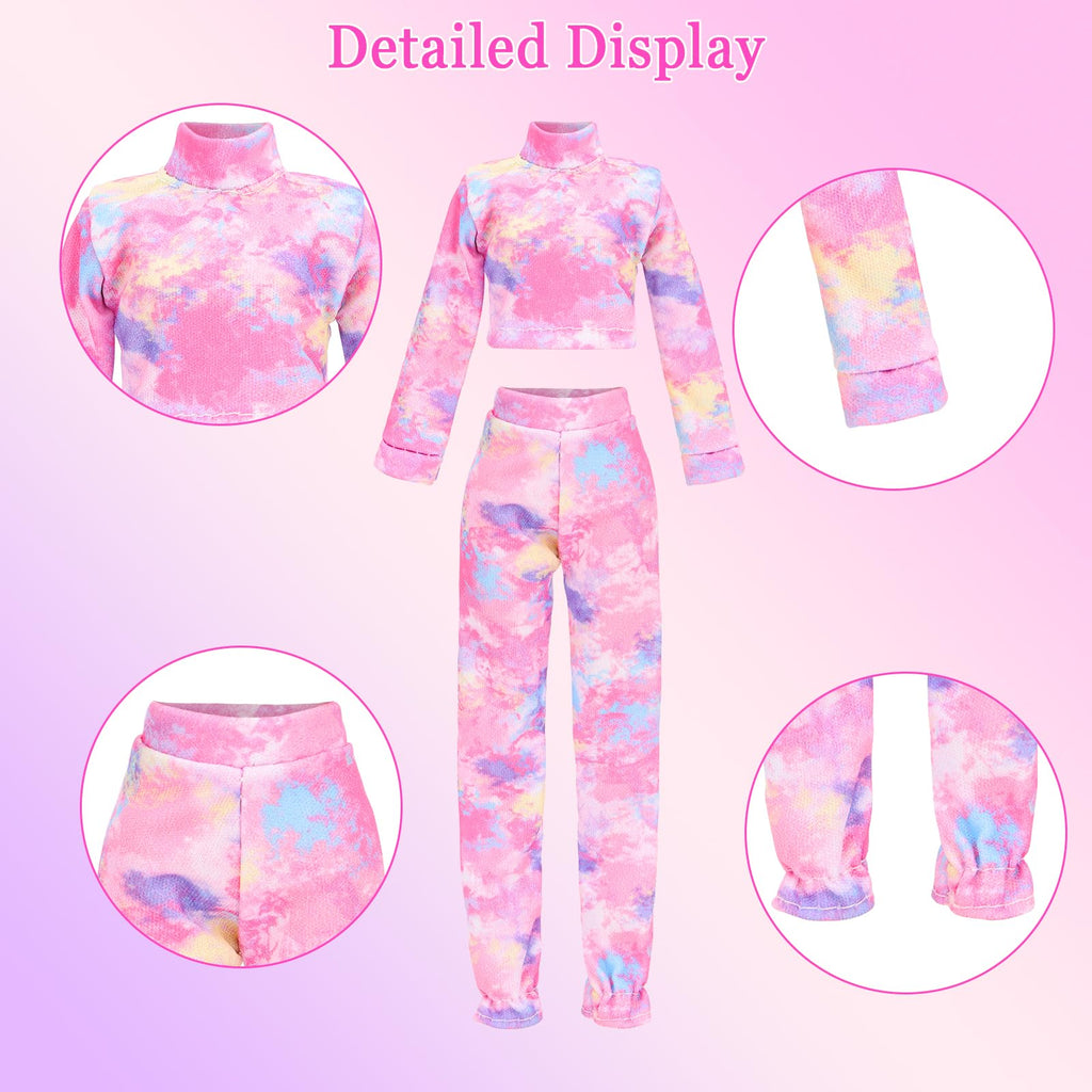 HONLAELLA 24-Piece Doll Clothes & Accessories Set - 8 Sport Outfits, Hooded Dress, Shoes, Sunglasses for 11.5 Inch Dolls