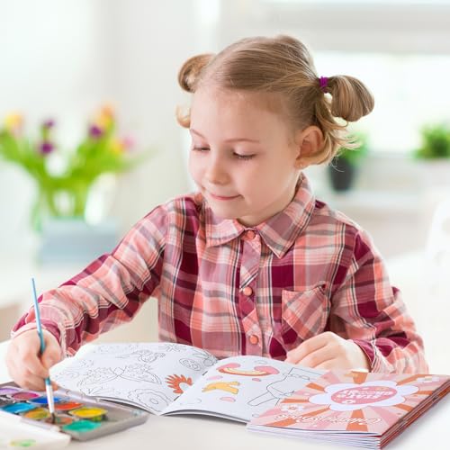 Honoson 24-Pack Hippie Boho Mini Coloring Books - 8 Designs, 12 Pages Each, Portable Activity for Kids Parties & Travel