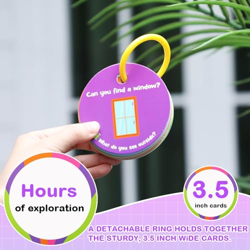 Hoolerry Toddler Scavenger Hunt Cards – 20 Double-Sided Indoor Activity Games for Ages 3-5
