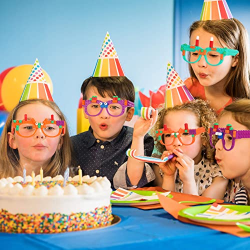 Hooqict 9-Piece DIY Building Bricks Glasses Set – Creative Party Favors for Kids