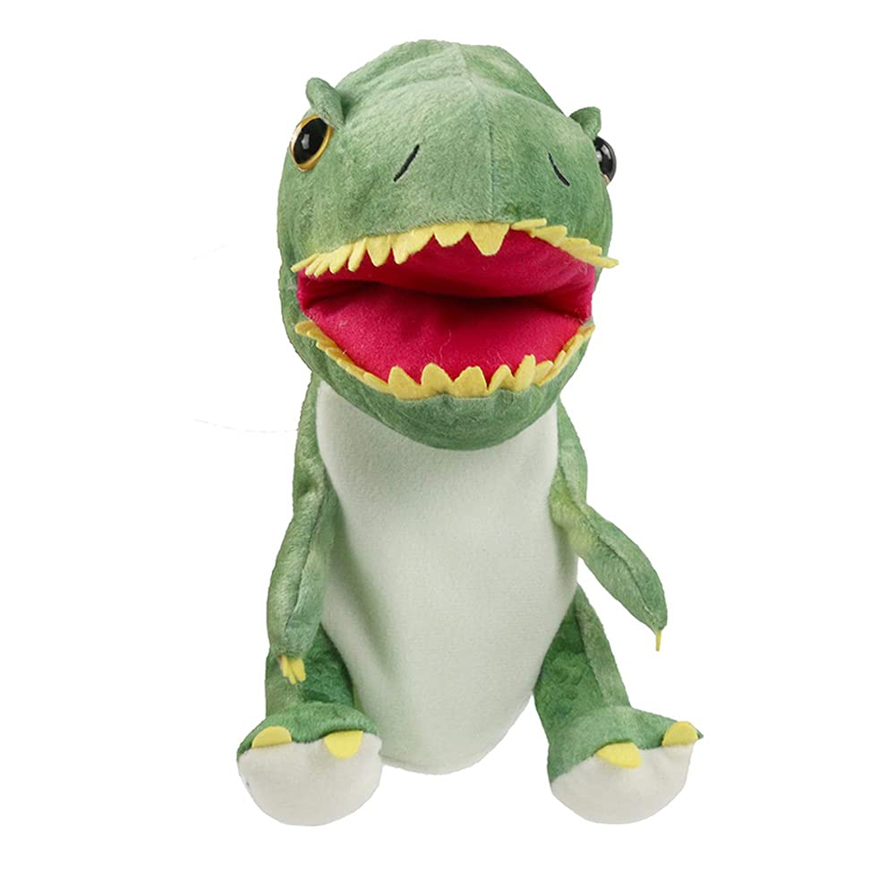 HooYiiok Plush Dinosaur Hand Puppet – 11 Inch Soft Toy with Movable Mouth, Great Gift for Kids