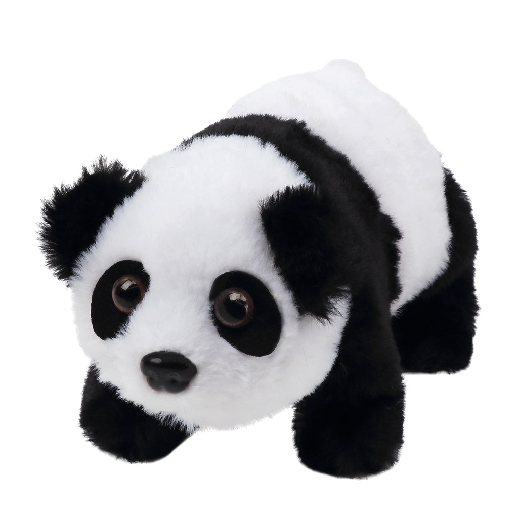 Hopearl Crawling Panda Interactive Plush Toy with Sounds and Movements, 7 Inches