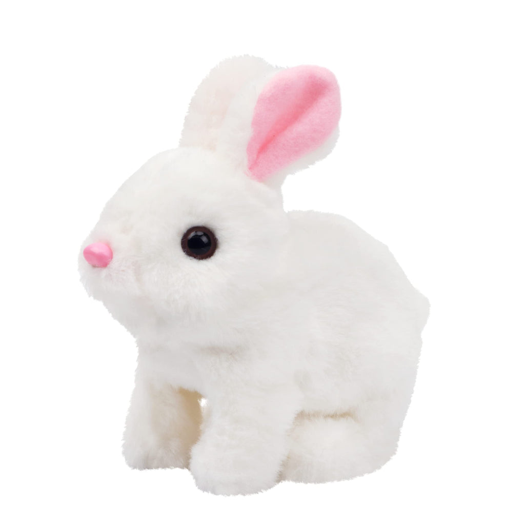 Hopearl Hopping Rabbit Interactive Electronic Pet Plush Bunny Toy – 7-Inch Animated Walking Bunny with Sounds and Movements for Toddlers
