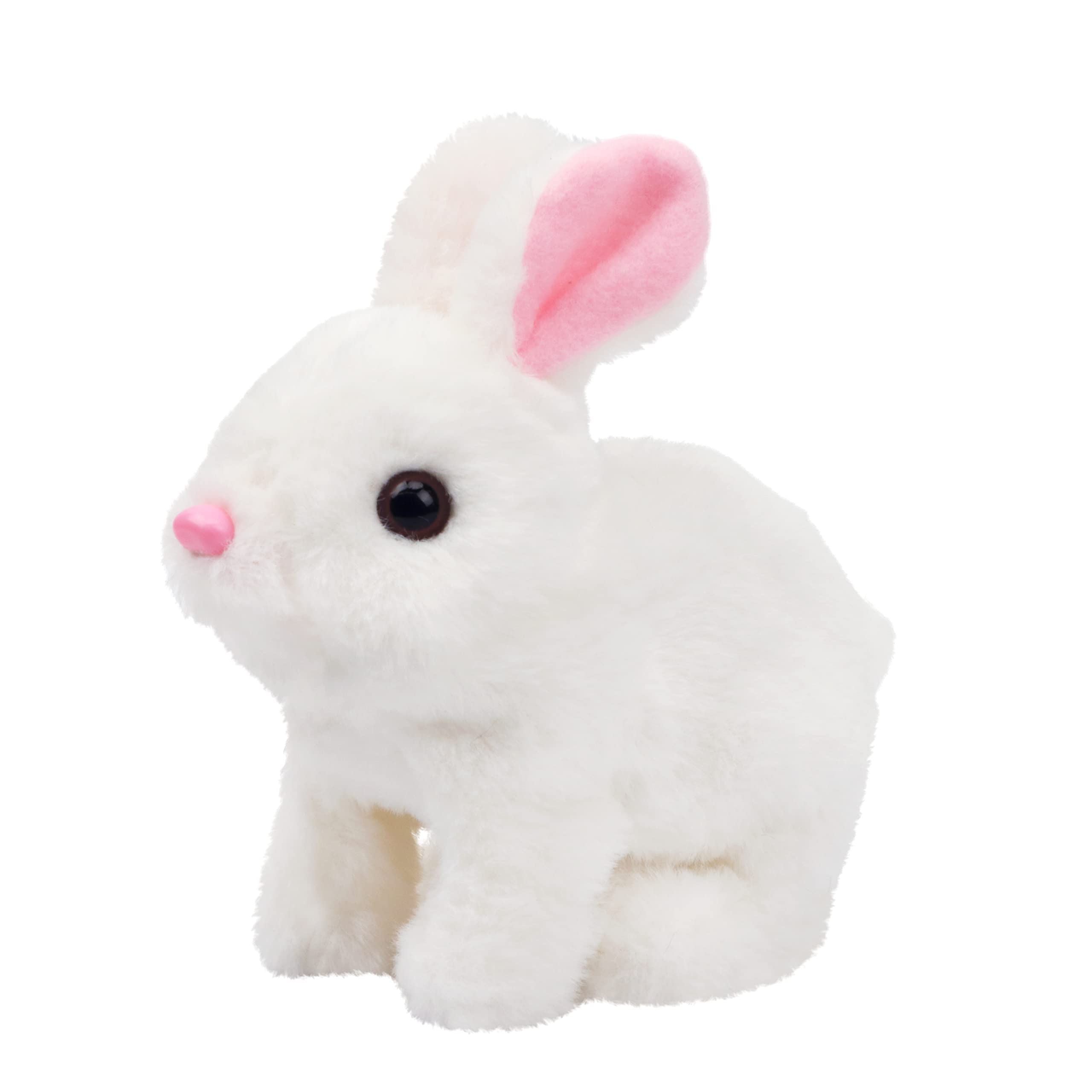 Hopearl Hopping Rabbit Interactive Electronic Pet Plush Bunny Toy – 7-Inch Animated Walking Bunny with Sounds and Movements for Toddlers