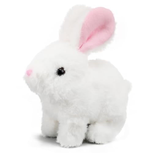 Hopping Plush Bunny Toy with Realistic Movements, Sound, and Wiggling Ears – Safe Soft Rabbit for Kids