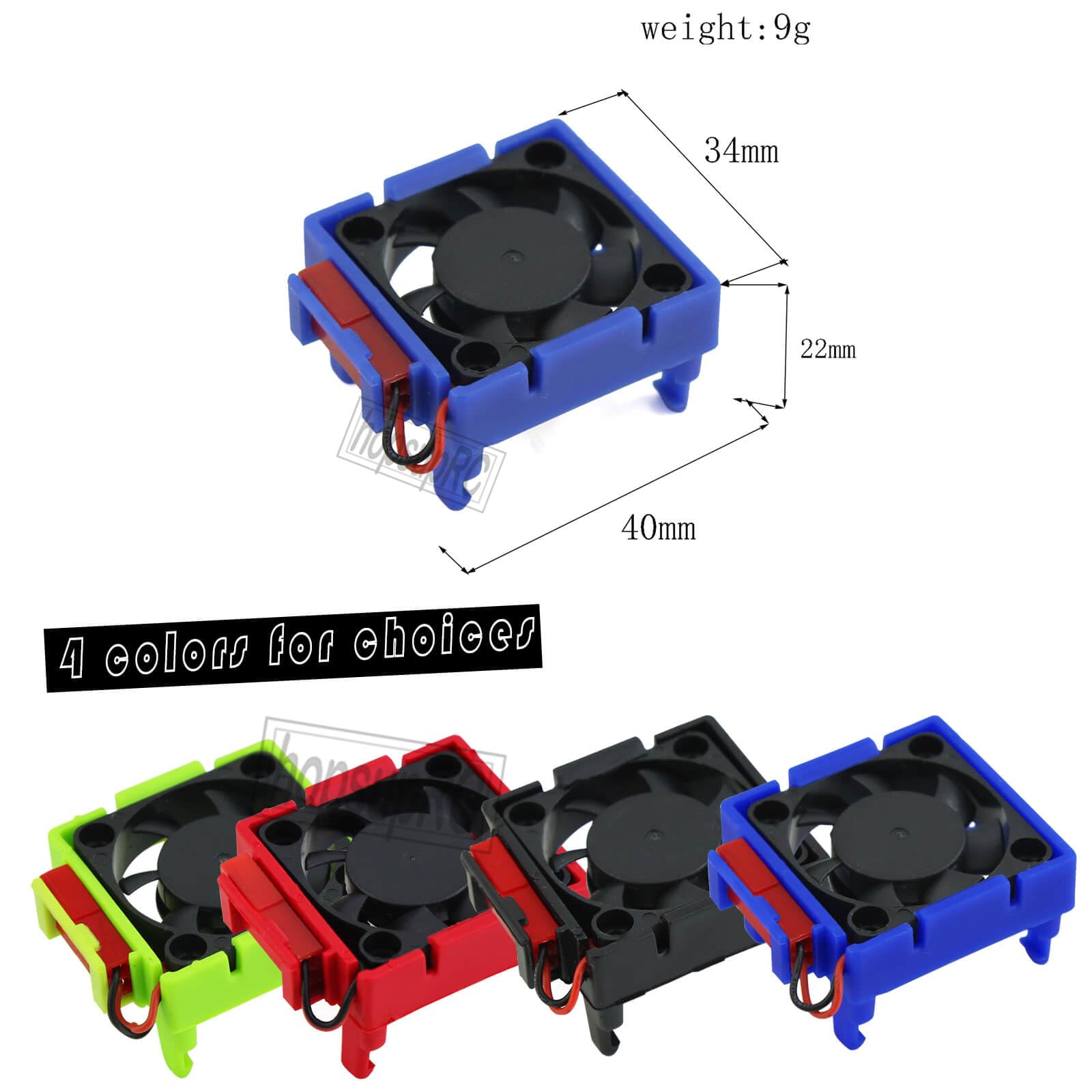 hopsupRC VXL-3s ESC Motor Cooling Fan Heatsink Upgrade for Traxxas 1/10 Slash/Rustler/Stampede VXL 4WD 2WD, Aluminum High Velocity Fan, Green (Replaces #3340)