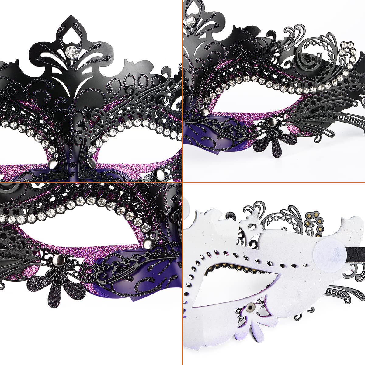 Hoshin Venetian Masquerade Mask for Women – Mardi Gras Decorations & Party Accessories