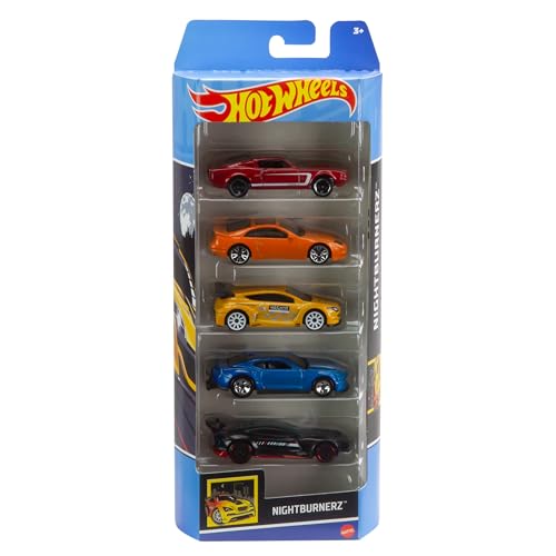 Hot Wheels 5-Count Vehicle Assortment, Colors and Styles Vary