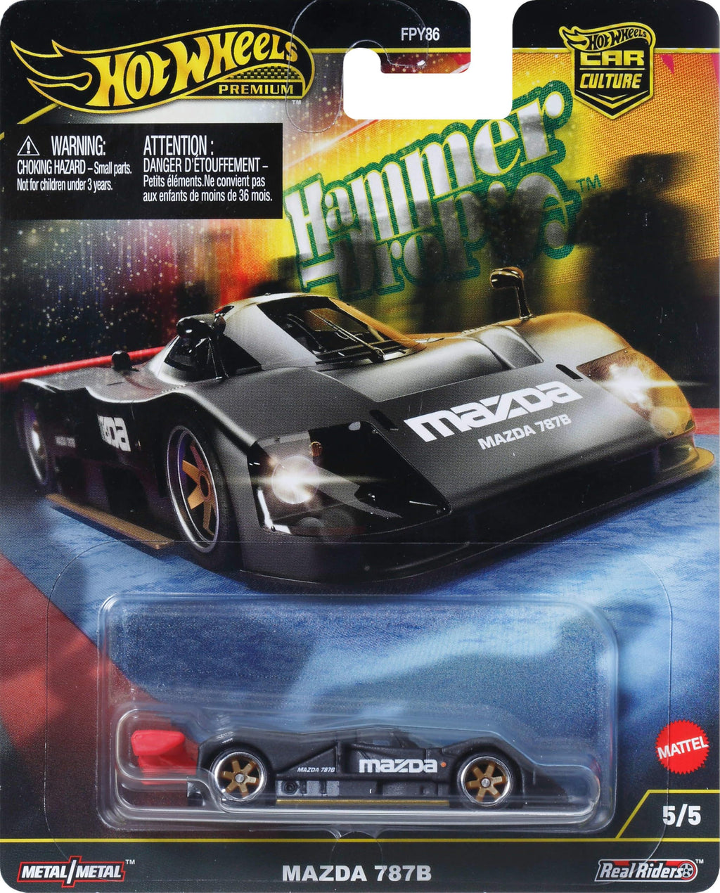 Hot Wheels Premium Car Culture 1:64 Die-Cast Mazda 787B with Real Riders Tires