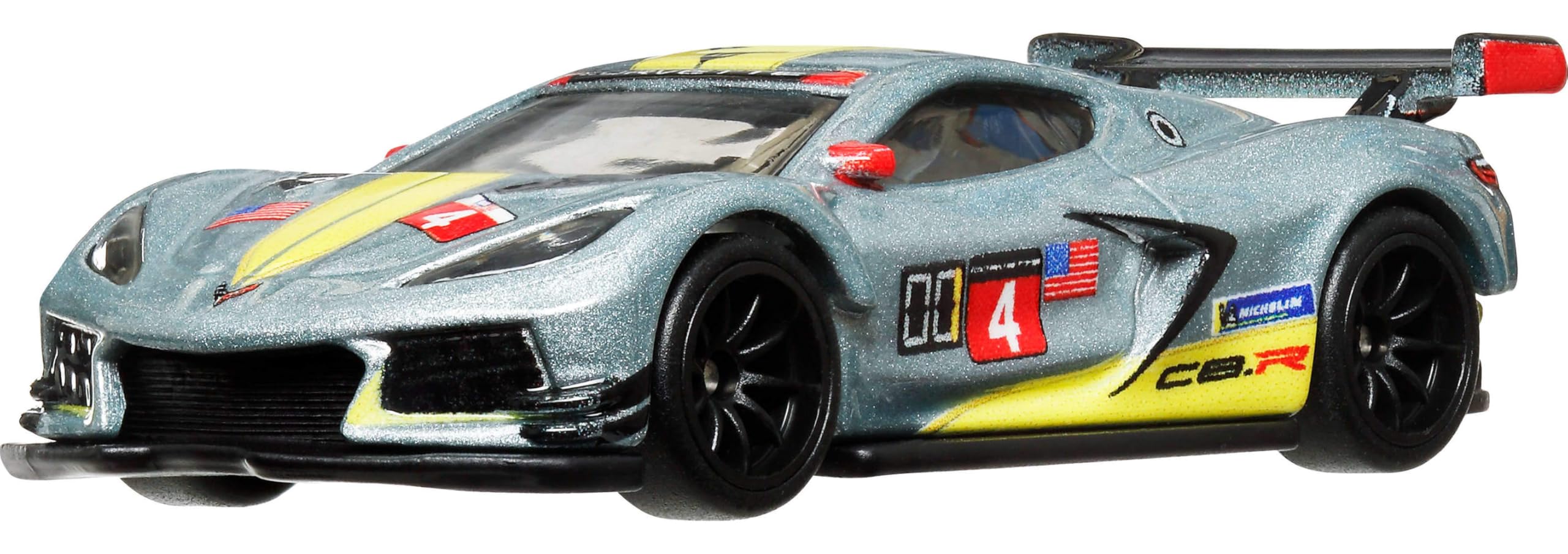 Hot Wheels Premium Car Culture Corvette C8 R, 1:64 Scale Die-Cast with Real Riders Tires
