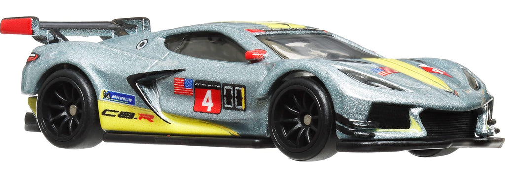 Hot Wheels Premium Car Culture Corvette C8 R, 1:64 Scale Die-Cast with Real Riders Tires