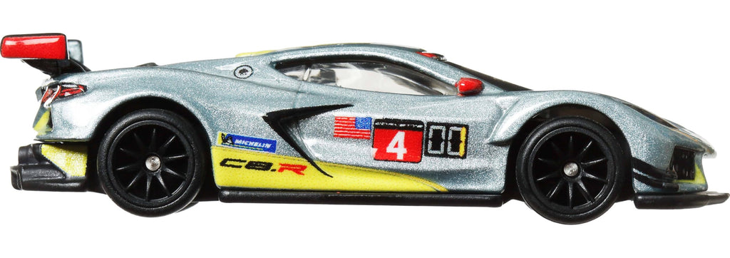 Hot Wheels Premium Car Culture Corvette C8 R, 1:64 Scale Die-Cast with Real Riders Tires
