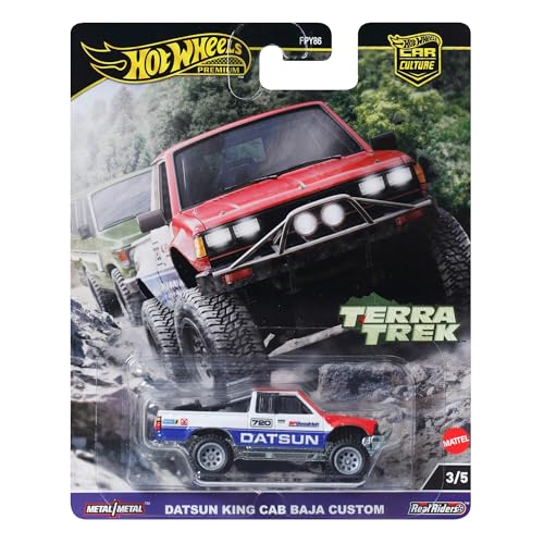 Hot Wheels Premium Car Culture Datsun King Cab Baja Custom 1:64 Die-Cast with Real Riders Tires