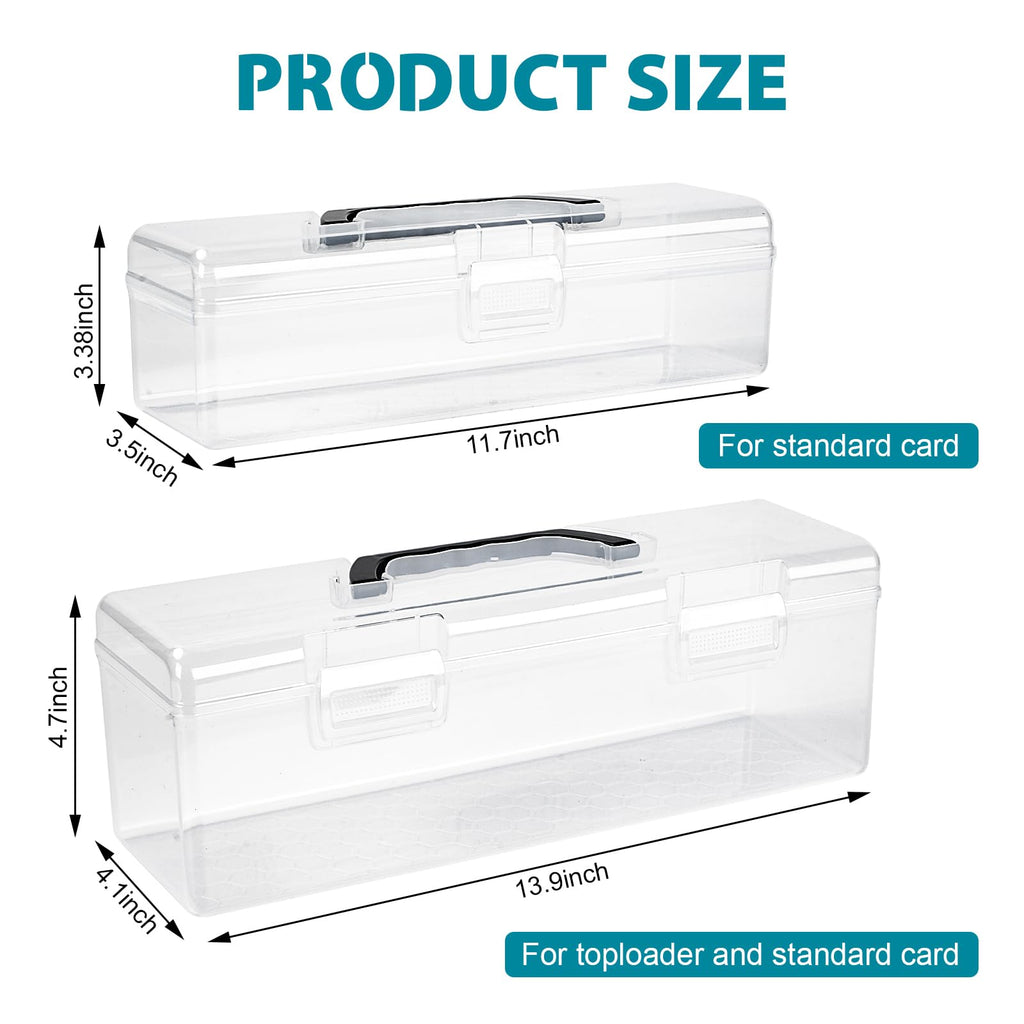 HOXHA Trading Card Storage Box 2 Pack – Large & Small Cases with 1300+ Capacity, Durable and Portable