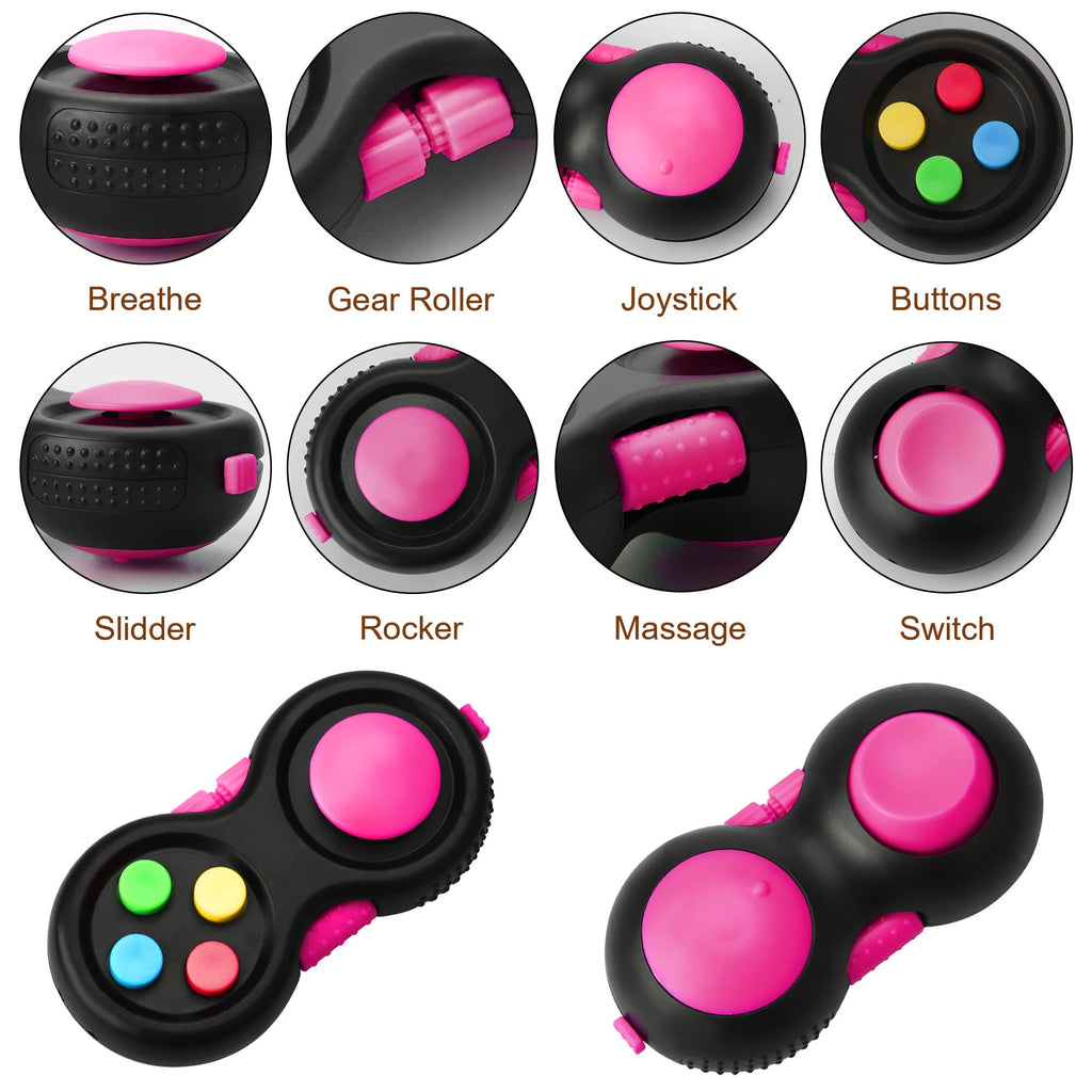 HTSHO 6 Pack Sensory Fidget Toy Set - Stress Relief Anxiety Toys for Kids & Adults - Pink