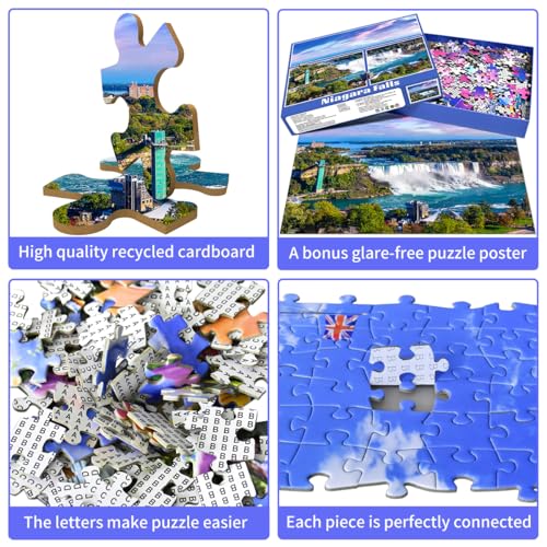 HUADADA 1000 Piece Jigsaw Puzzle - Niagara Falls - for Adults