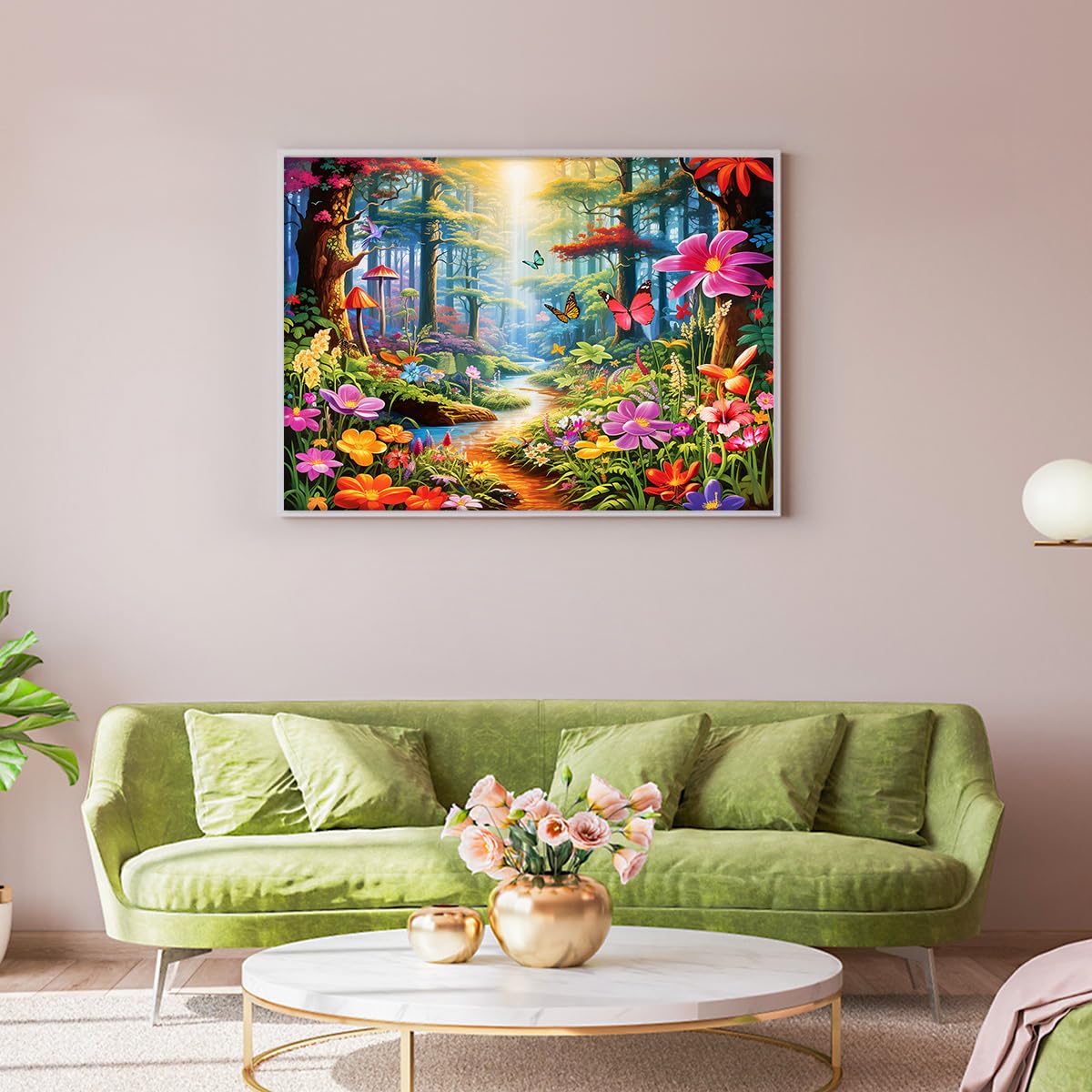 HUADADA 1000 Piece Jigsaw Puzzle: Colorful Forests, Exotic Flowers & Plants for Adults